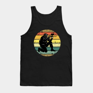 Vintage Sunset Striped Paintball Tank Top